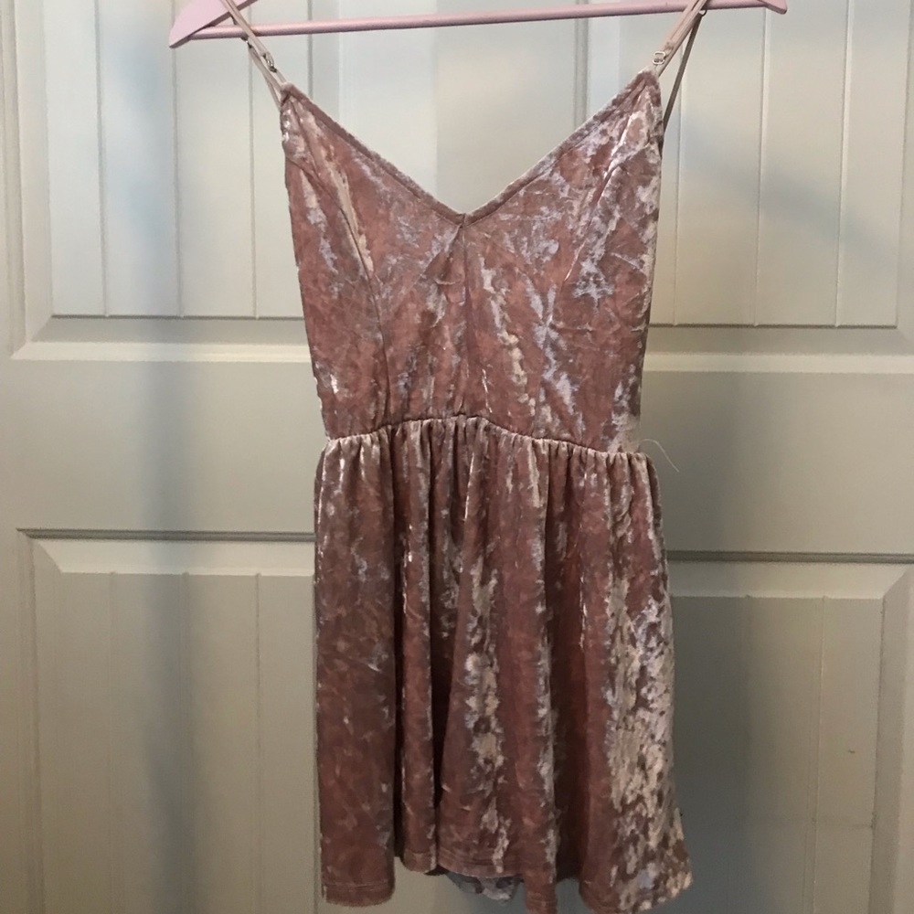 L.A. Hearts Pink Velvet Romper